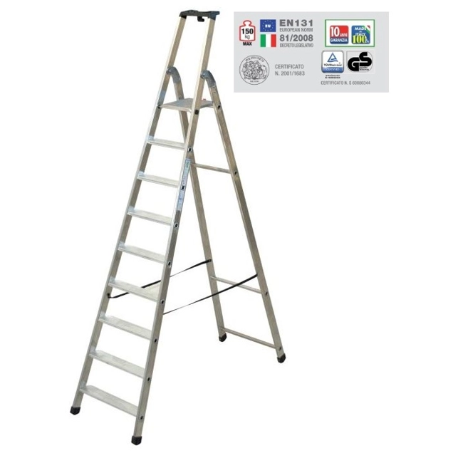Vendita online Scala 9 gradini compresa pedana modello Quadra